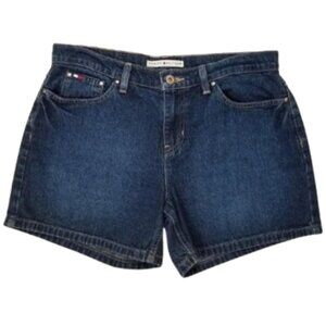 TOMMY HILFIGER Boyfriend Blue Jean Shorts Women's 10 - 100% Cotton
